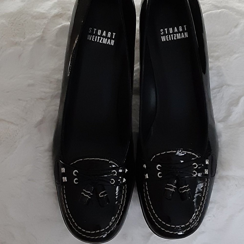 Stuart Weitzman patent pumps